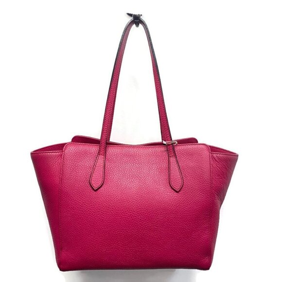 Gucci - Fuchsia Pebble Leather Medium Swing Tote - Picture 2 of 9